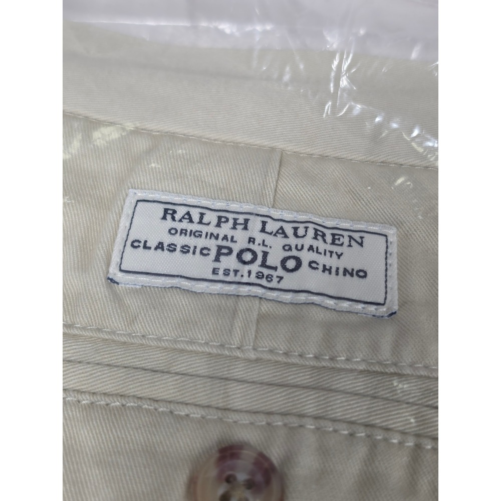Ralph Lauren Kids Classic Polo Chino Shorts Size 18 Basic Sand Khaki NWT - Picture 2 of 5